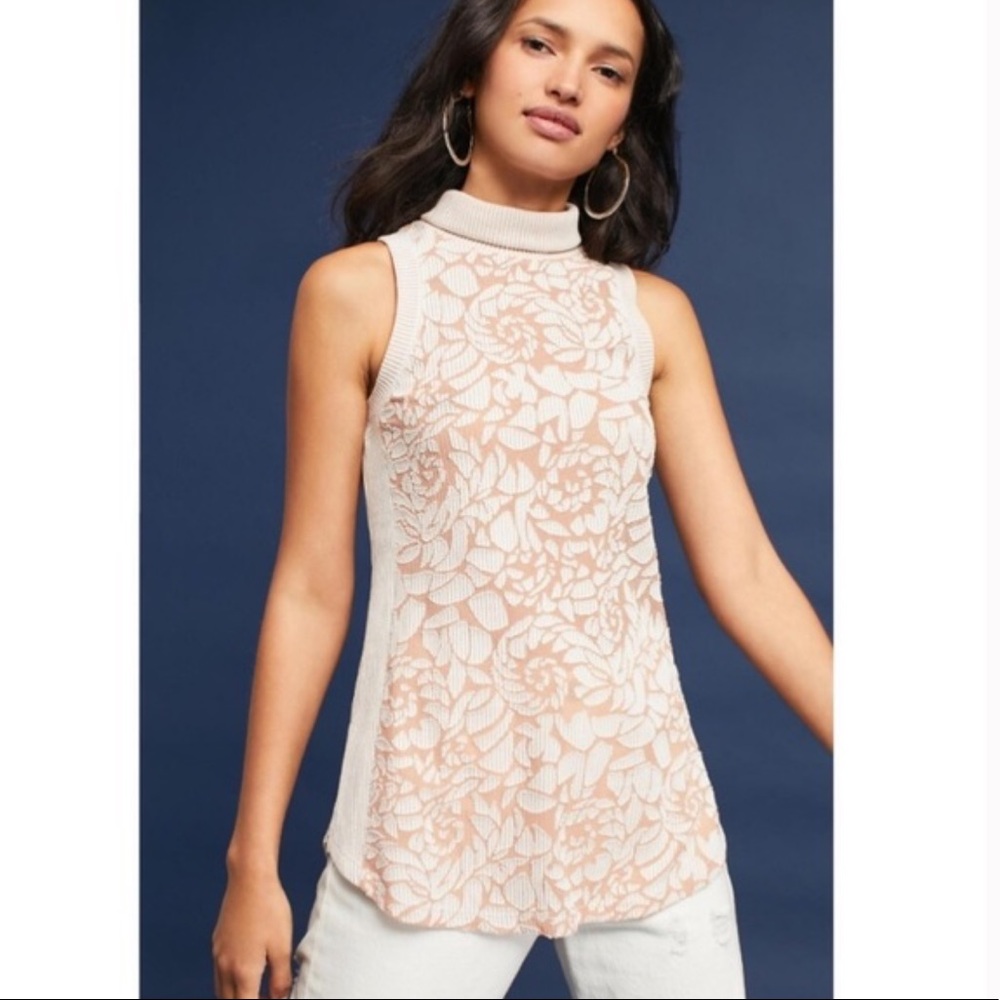 Anthropologie Meadow Rue Sleeveless Turtleneck